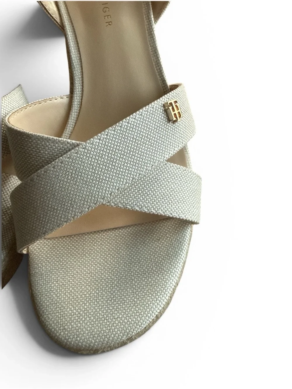 Tommy Hilfiger Women's White Espadrille Wedge Sandal New Size 9